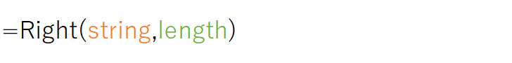 Right(string,length)