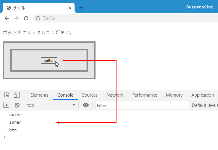 キャプチャリングフェーズで発生したイベントでイベントリスナーを呼び出す(1)