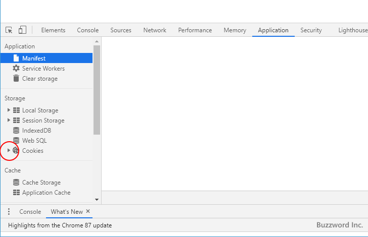 Chromeのデベロッパーツールで保存されているCookieを確認する(4)