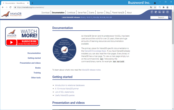 MariaDBのドキュメントを参照する(3)