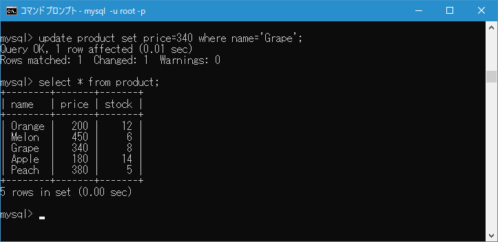 データを更新する(5)