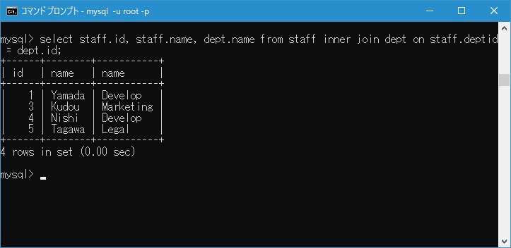 取得するデータのカラム指定方法(2)