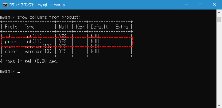 カラムを追加する(ALTER TABLE ADD文)(7)