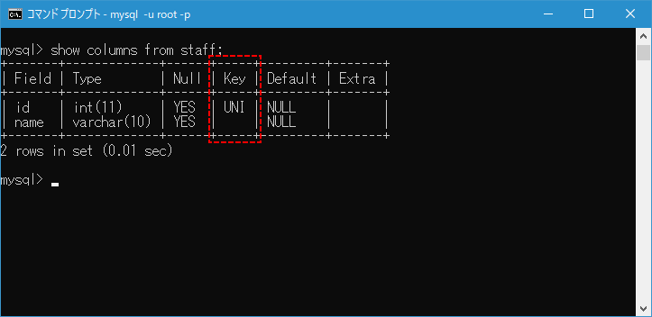 UNIQUE制約の使い方(2)