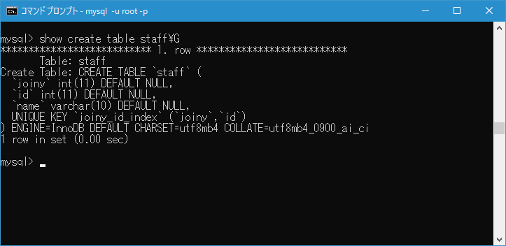 複数のカラムの組み合わせに対してUNIQUE制約を設定する(3)