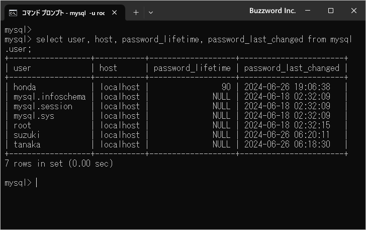 パスワードに有効期限を設定する(1)