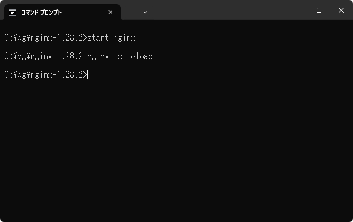 Nginxの再起動（設定ファイルの再読み込み）(1)