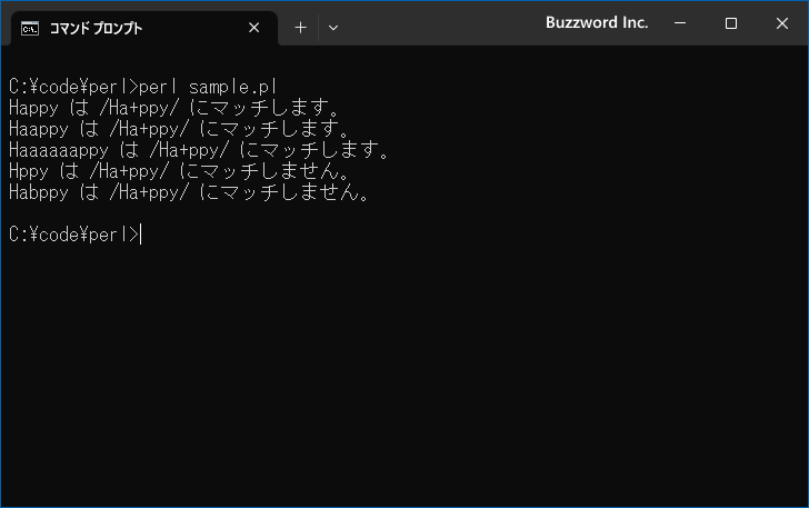 直前の文字を1回以上繰り返し(+)(1)