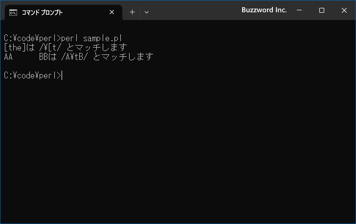 正規表現パターンの中のエスケープ処理(1)