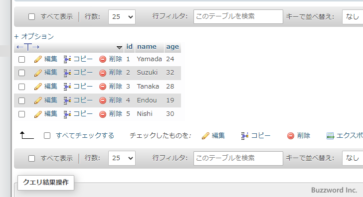 テーブルからデータを取得する(9)