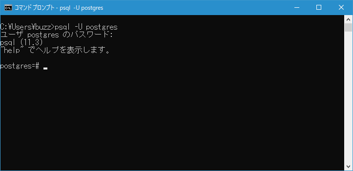 PostgreSQLへ接続する(3)