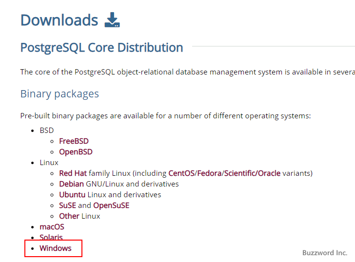 PostgreSQLをダウンロードする(4)