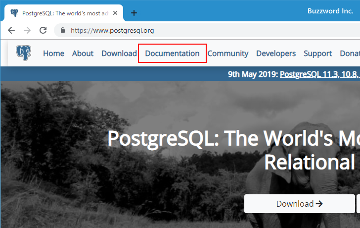PostgreSQLに関するドキュメントをオンラインで参照する(1)