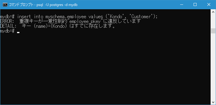 PRIMARY KEY制約の使い方(5)