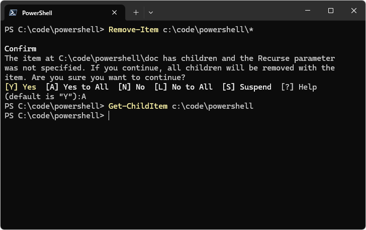 Remove-Itemコマンドレットの使い方(16)