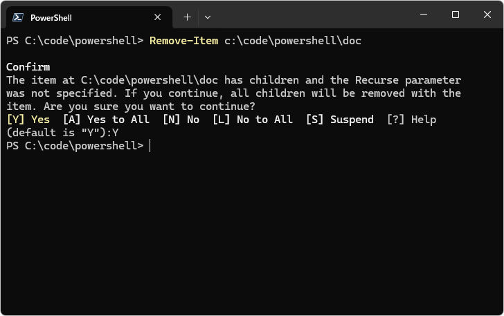 Remove-Itemコマンドレットの使い方(7)