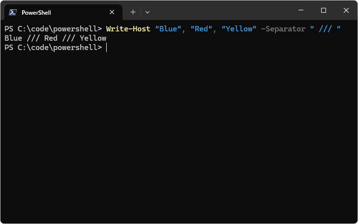 Write-Hostコマンドレットの使い方(7)