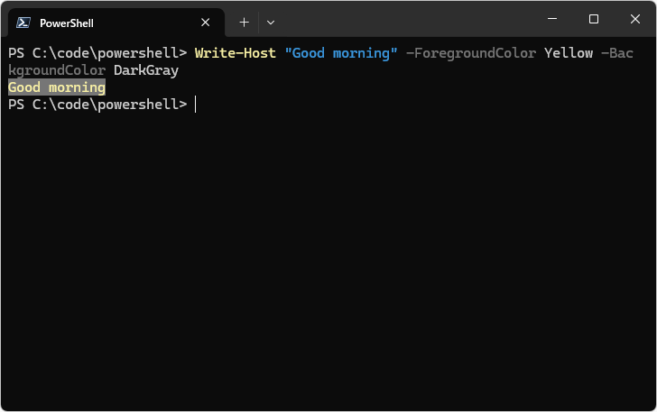 Write-Hostコマンドレットの使い方(9)