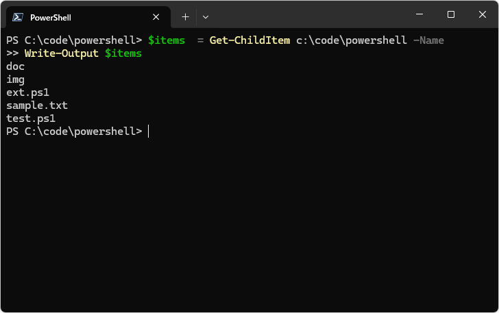Write-Outputコマンドレットの使い方(2)