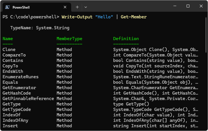 Write-Outputコマンドレットの使い方(5)