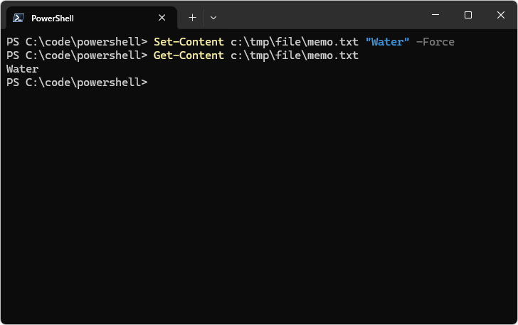 Set-Contentコマンドレットの使い方(12)