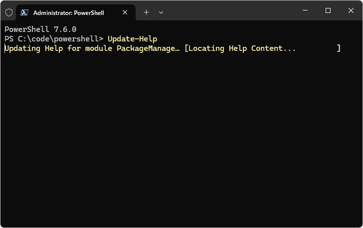 Update-Helpコマンドレットの使い方(2)
