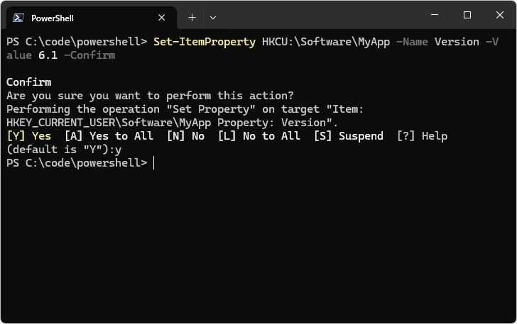 Set-ItemPropertyコマンドレットの使い方(12)