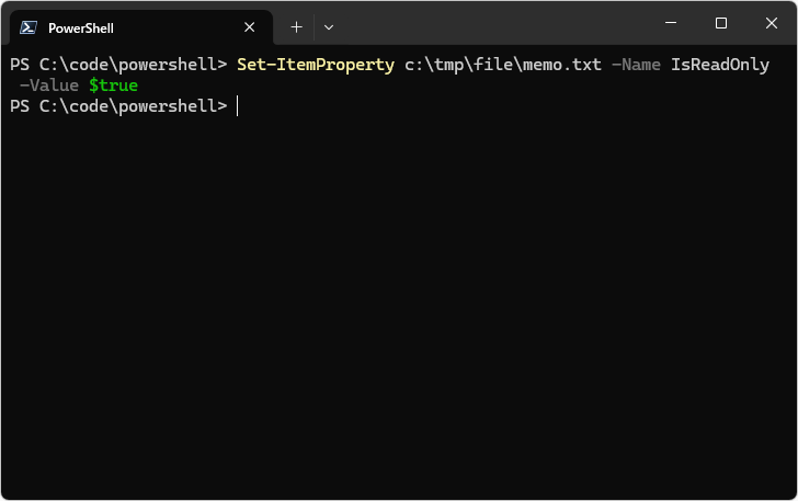 Set-ItemPropertyコマンドレットの使い方(2)