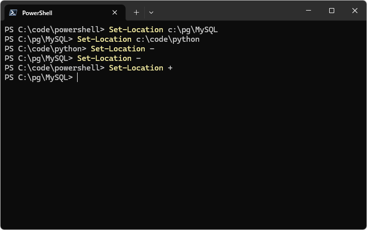 Set-Locationコマンドレットの使い方(6)