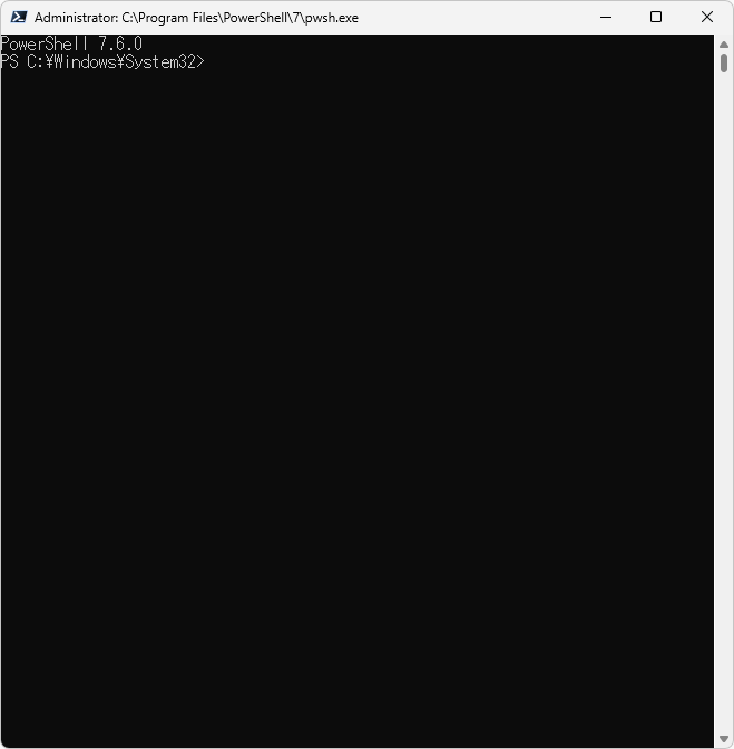 ターミナルではないPowerShellの場合(6)