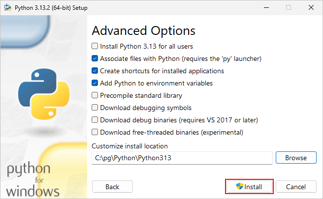 Pythonをインストールする(4)