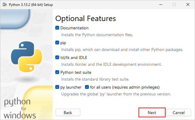 Pythonをインストールする(3)