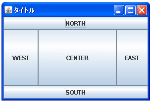 BorderLayoutの配置