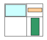 GridBagLayoutでコンポーネントを配置するセルを指定する