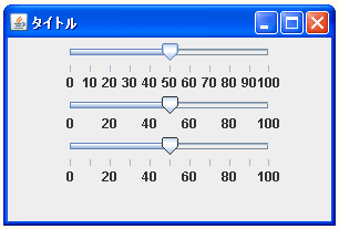 JSliderでラベルを表示する