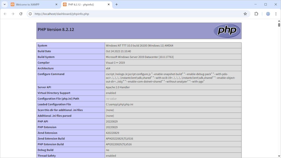 phpinfo関数を使って設定を確認する(3)